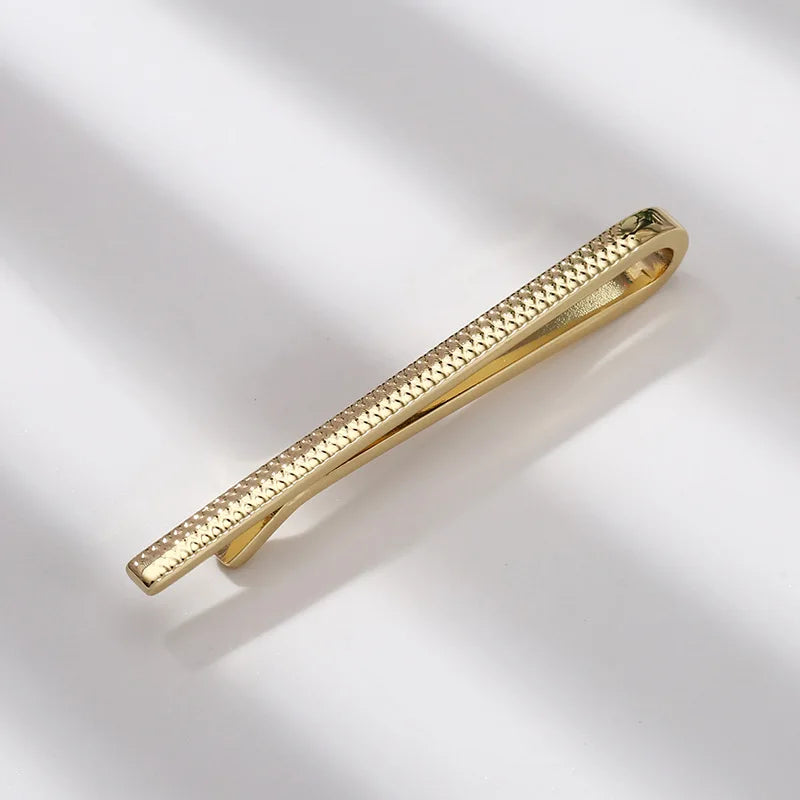 Luxury Metal Tie Clip For Men Crystal Bar Clasp
