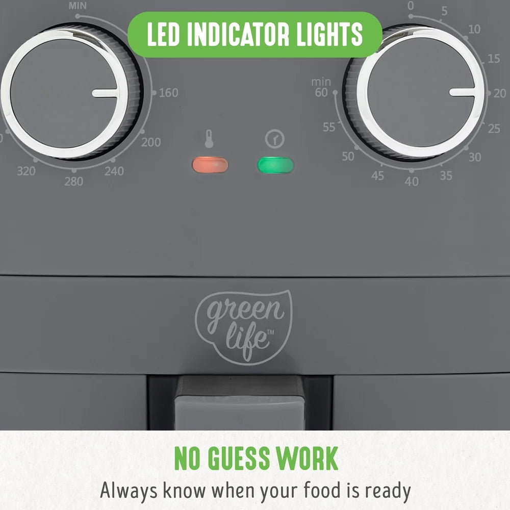 XMSJ Air Fryer Nonstick Ceramic With LED Indicator