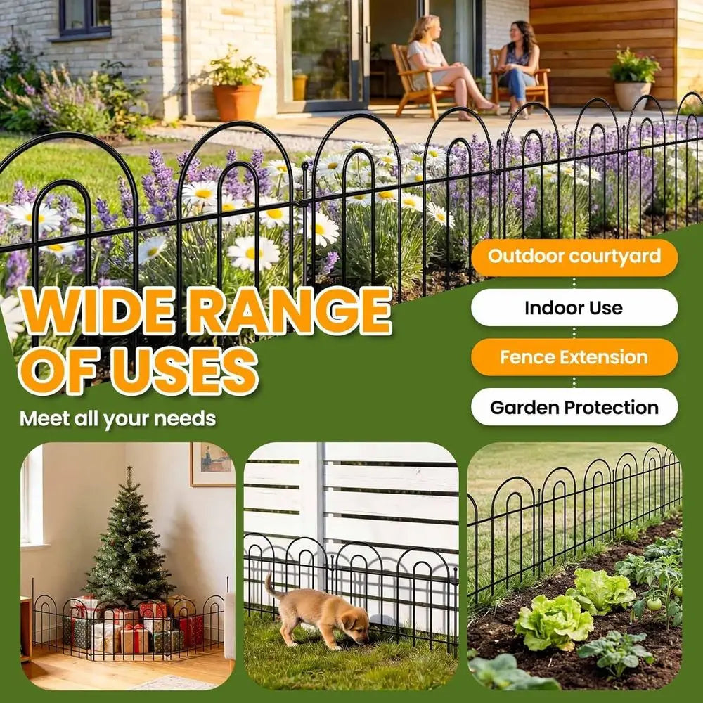 Decorative Garden Fence Panels Arched No Dig Animal Barrier