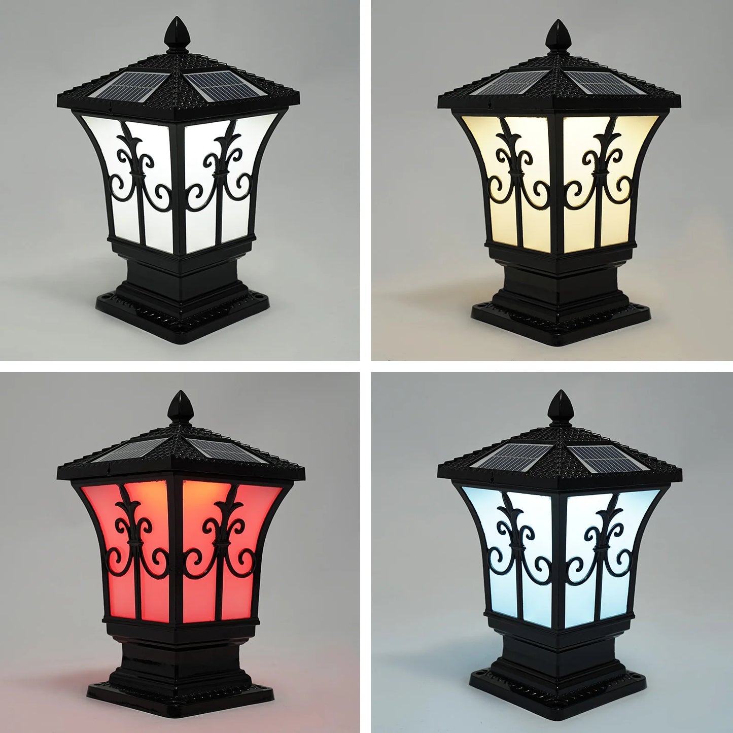 Bymaocar Outdoor Solar Post Light With Remote