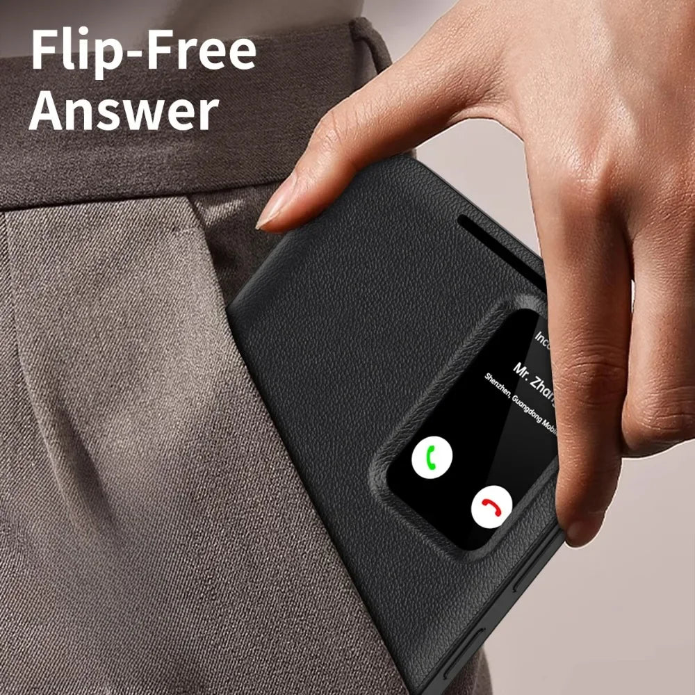 Noned Leather Wallet Card Slot Phone Case for Samsung Galaxy S25 Edge