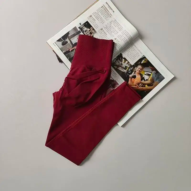 Seamless High Waist Yoga Pants for Running and Gym