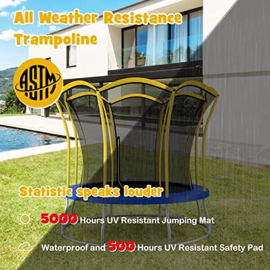 ASTM Approved Trampoline With All Round Enclosure For Outdoor Use