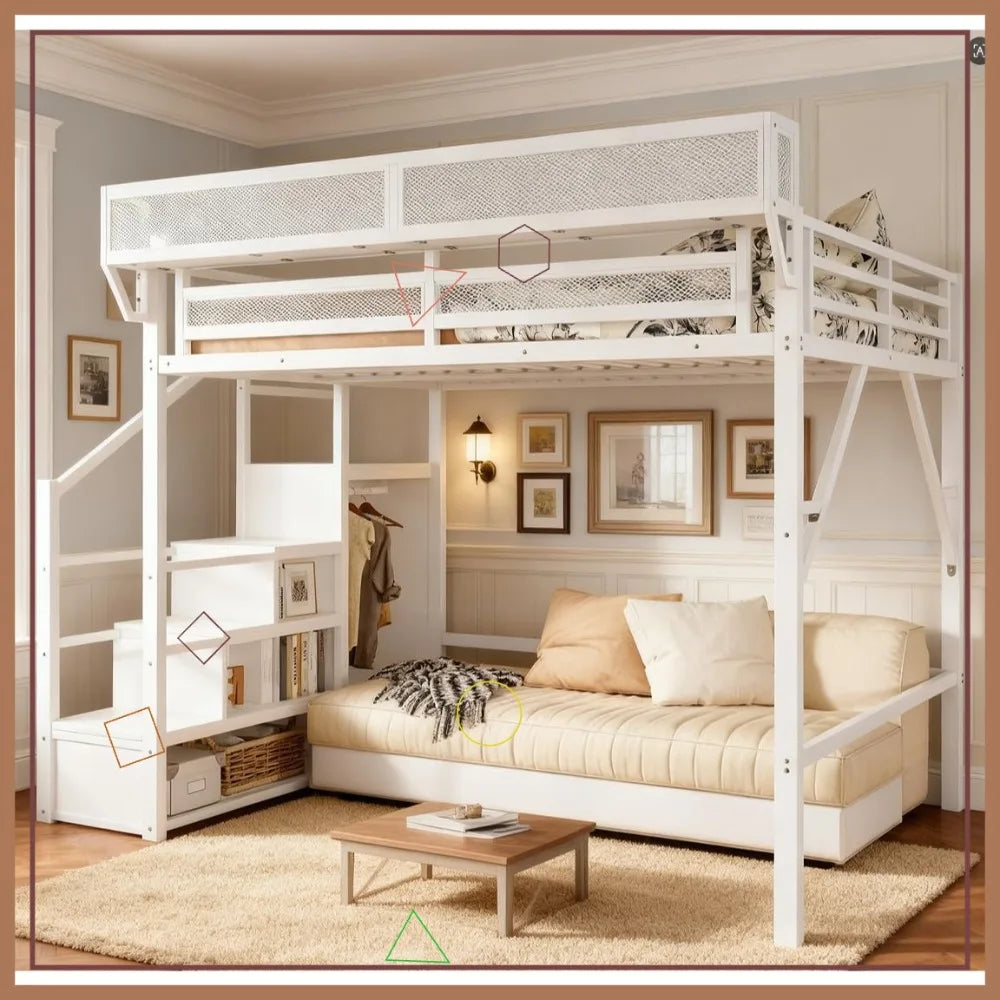 Loft Bed With Stairs And Storage