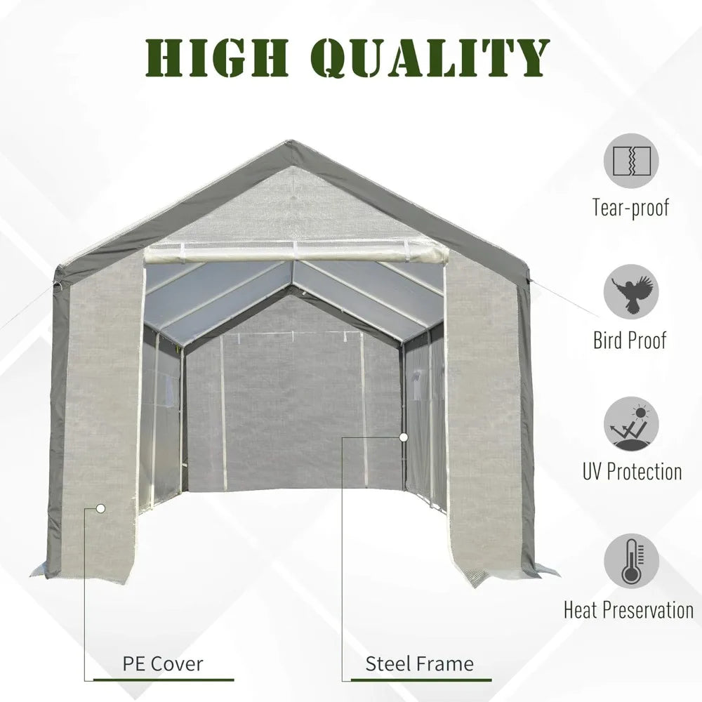 Color Walk-In Greenhouse for Outdoor Garden Shelter Durable Alloy Steel