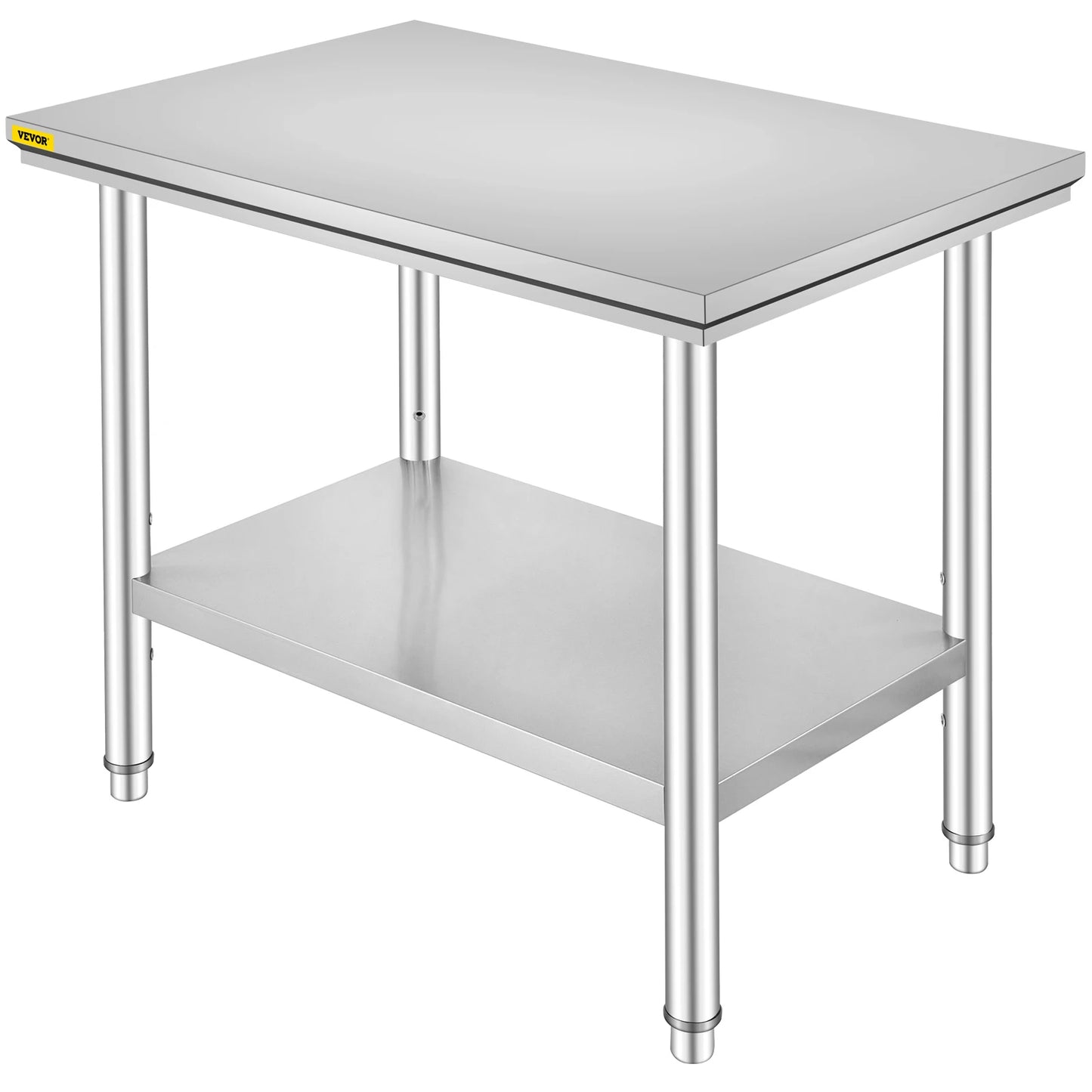 SucceBuy Stainless Steel Kitchen Work Bench With Undershelf