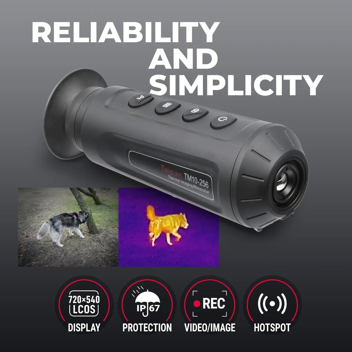 AGM Global Vision Taipan Thermal Imaging Monocular For Hunting 12 Micron Sensor Hot Spot Tracking 8x Zoom