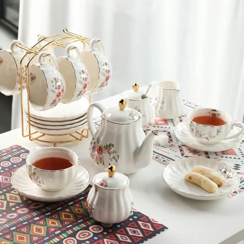 XMSJ Tea Sets British Royal Series Elegant Service For Six