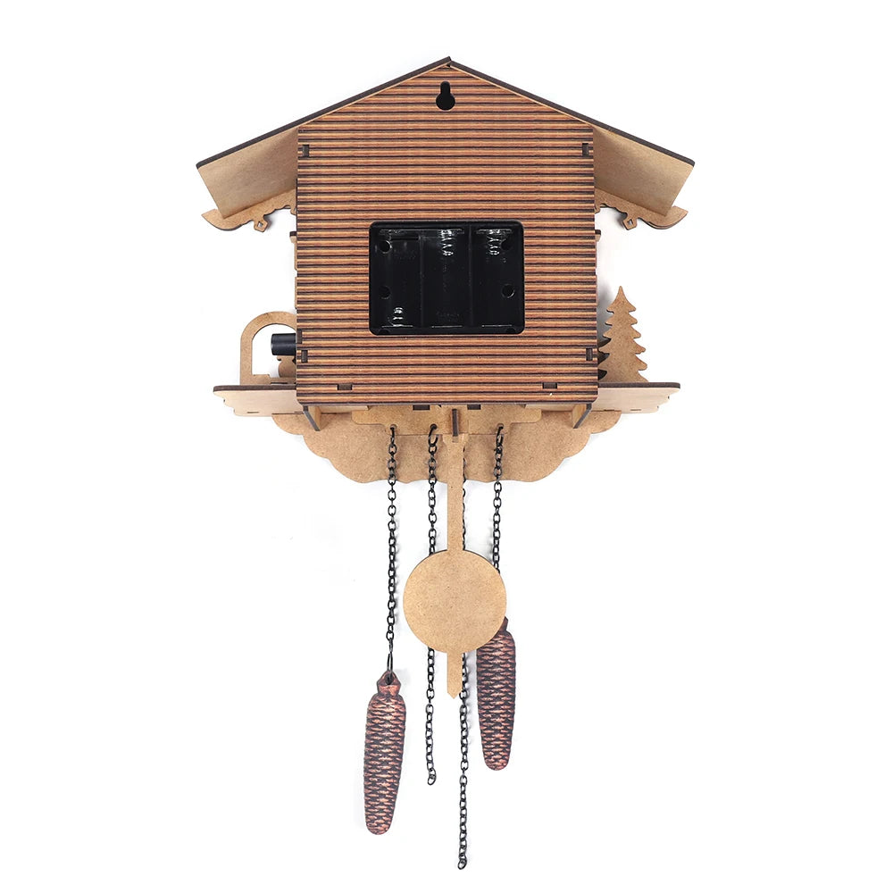 Creative Bird Cuckoo Wall Clock With Swing And Auto Wings