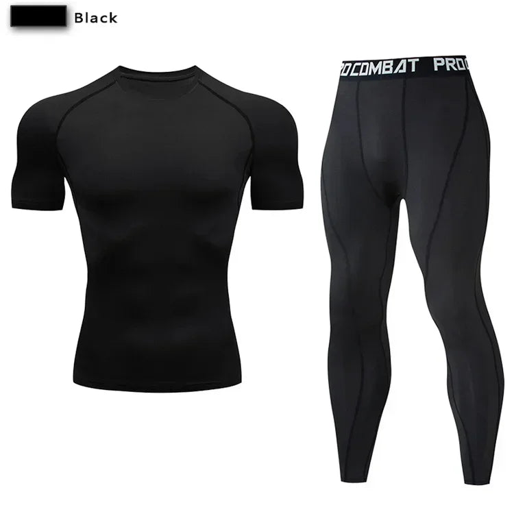 Two Piece Compression Sportswear Set for Training and Yoga