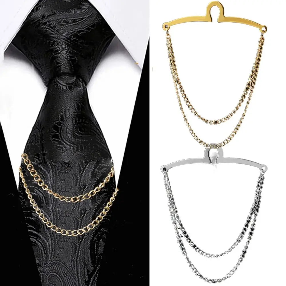 Stainless Steel U-Shaped Tie Clip And Shirt Chain Buckle