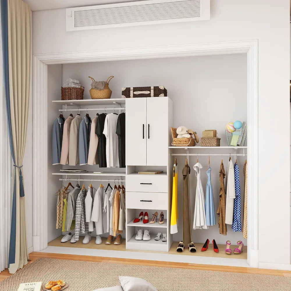 ZHIYONG Premium Modular FreeStanding Closet Organizer Storage System With Drawers