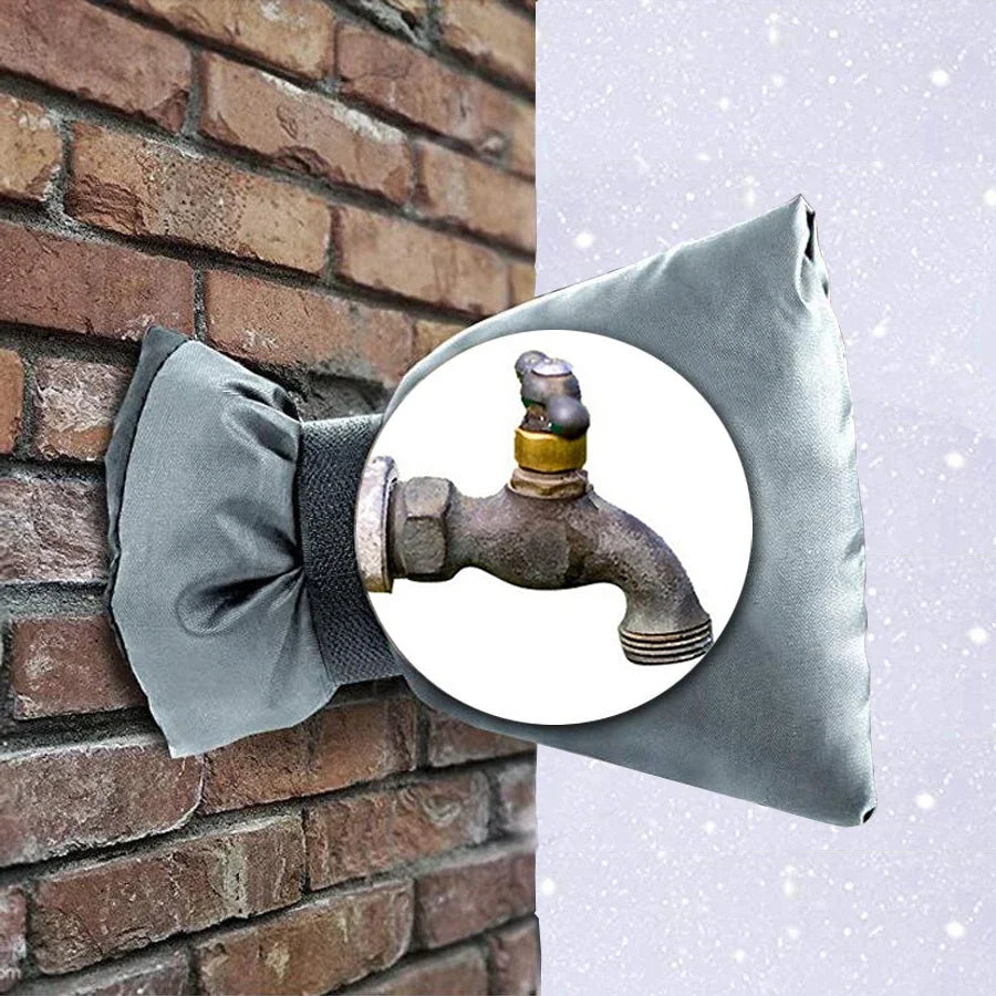 Outdoor Faucet Cover for Winter Freeze Protection and Insulation