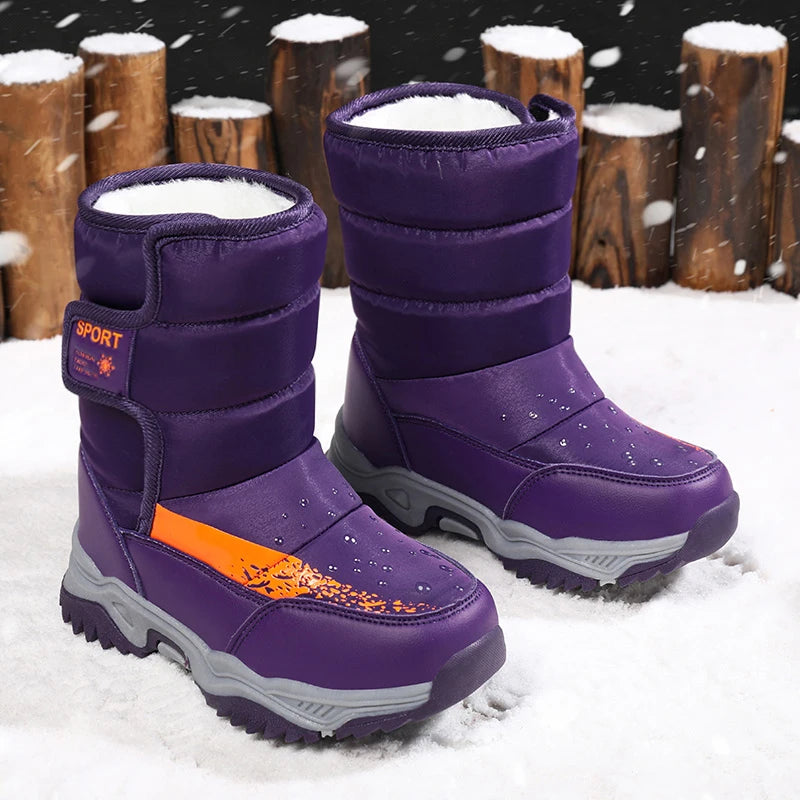 Winter Snow Boots for Kids Waterproof Unisex Outdoor Shoes