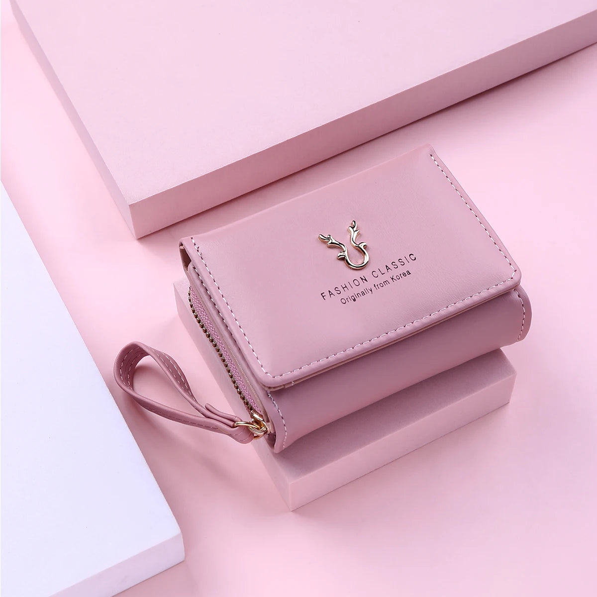PU Leather Card Holder Wallet For Women With Coin Pocket