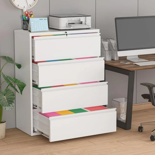 Color 4 Drawer Metal File Cabinet With Lock Home Office