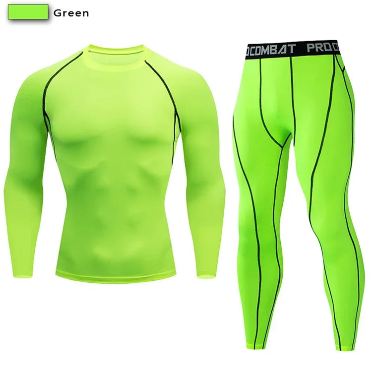Two Piece Compression Sportswear Set for Training and Yoga