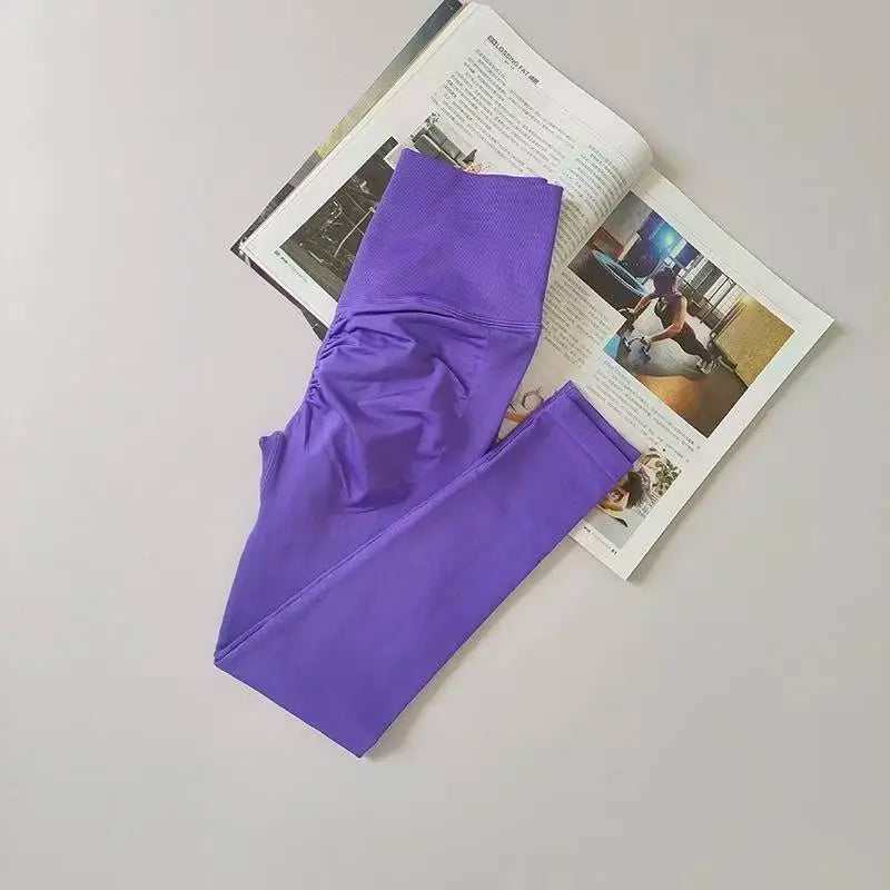 Seamless High Waist Yoga Pants for Running and Gym