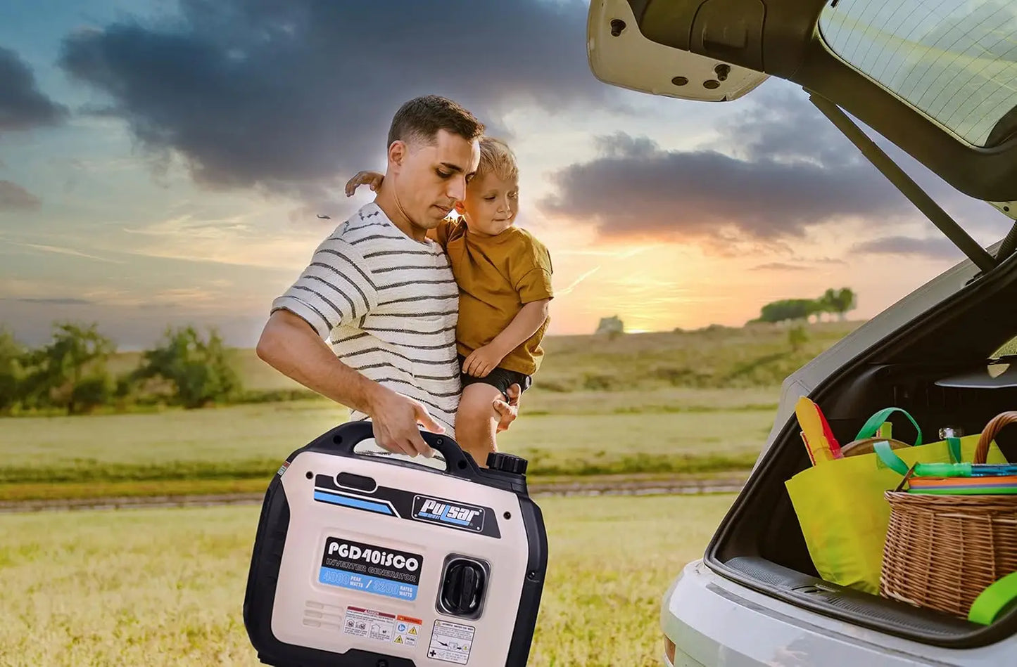XMSJ PGD40ISCO Ultra Light 4000W Gas Inverter Generator