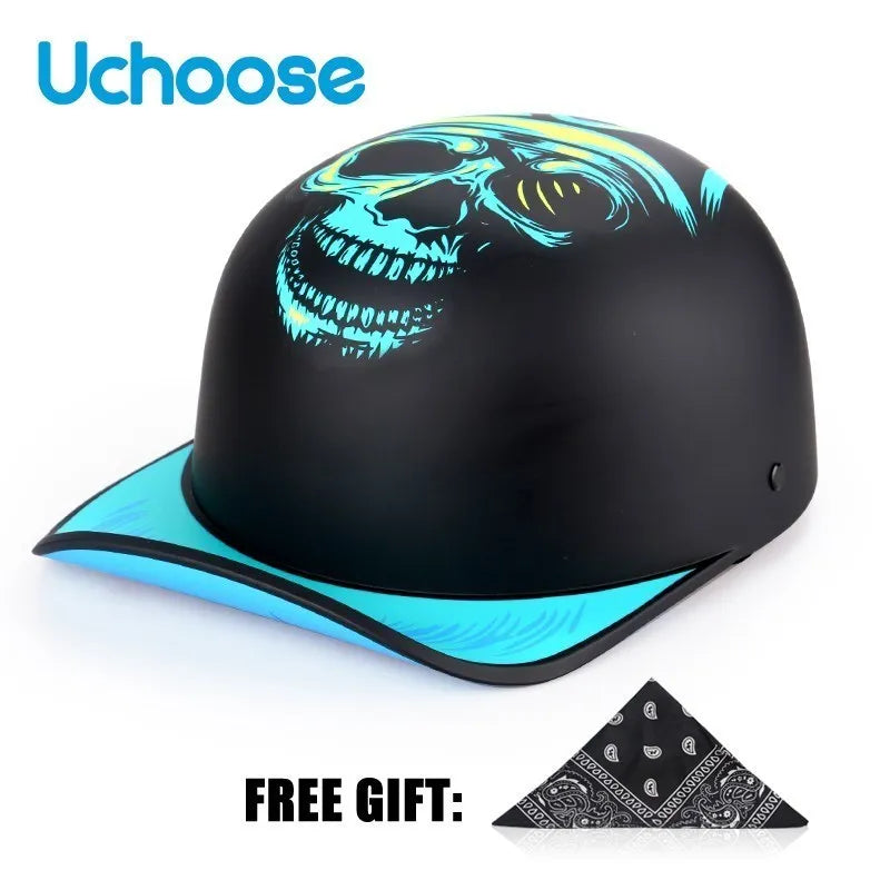 UCHOOSE Unisex Half Helmet Motorcycle Open Face Vintage