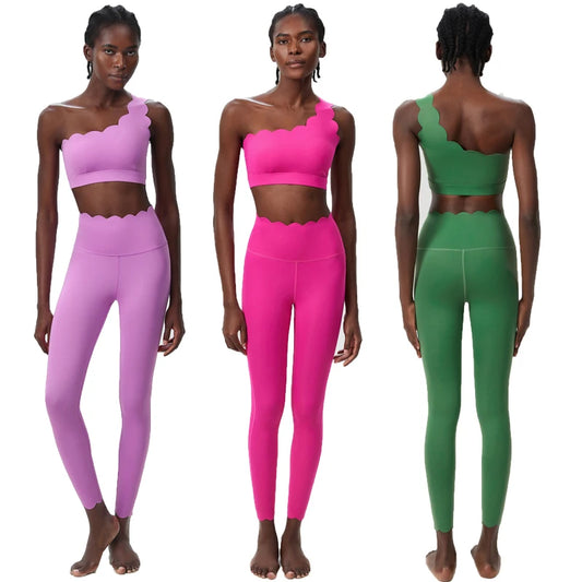 Two Piece Women's Fitness Yoga Set Quick Dry Breathable Sportswear