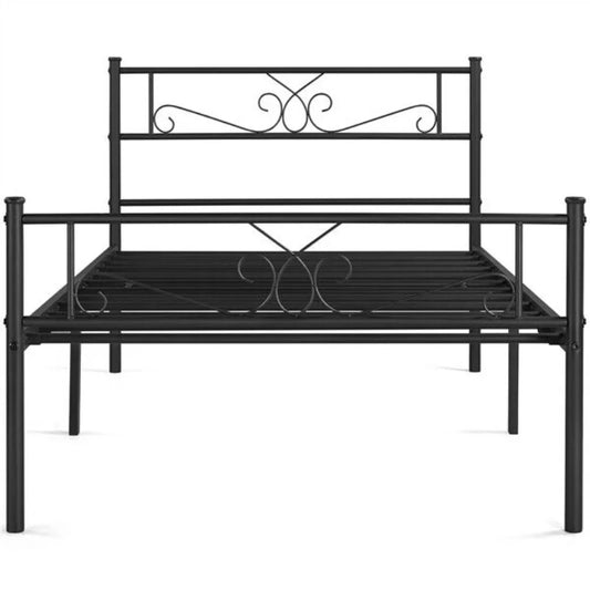 Platform Metal Bed Frame With Headboard And Footboard
