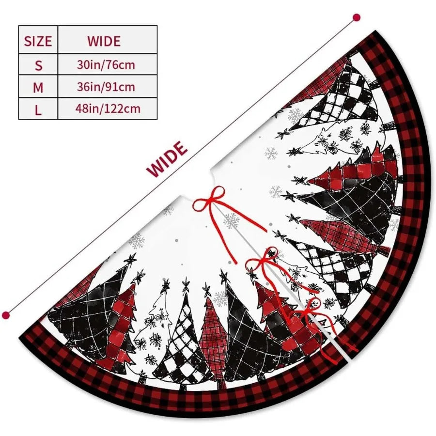 Christmas Tree Skirt With Snowflake Design For Rustic Winter Decor
