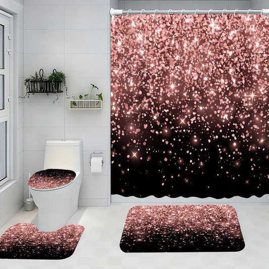 Craft of Weaving Shower Curtain 2D Flat Printing Modern Bathroom