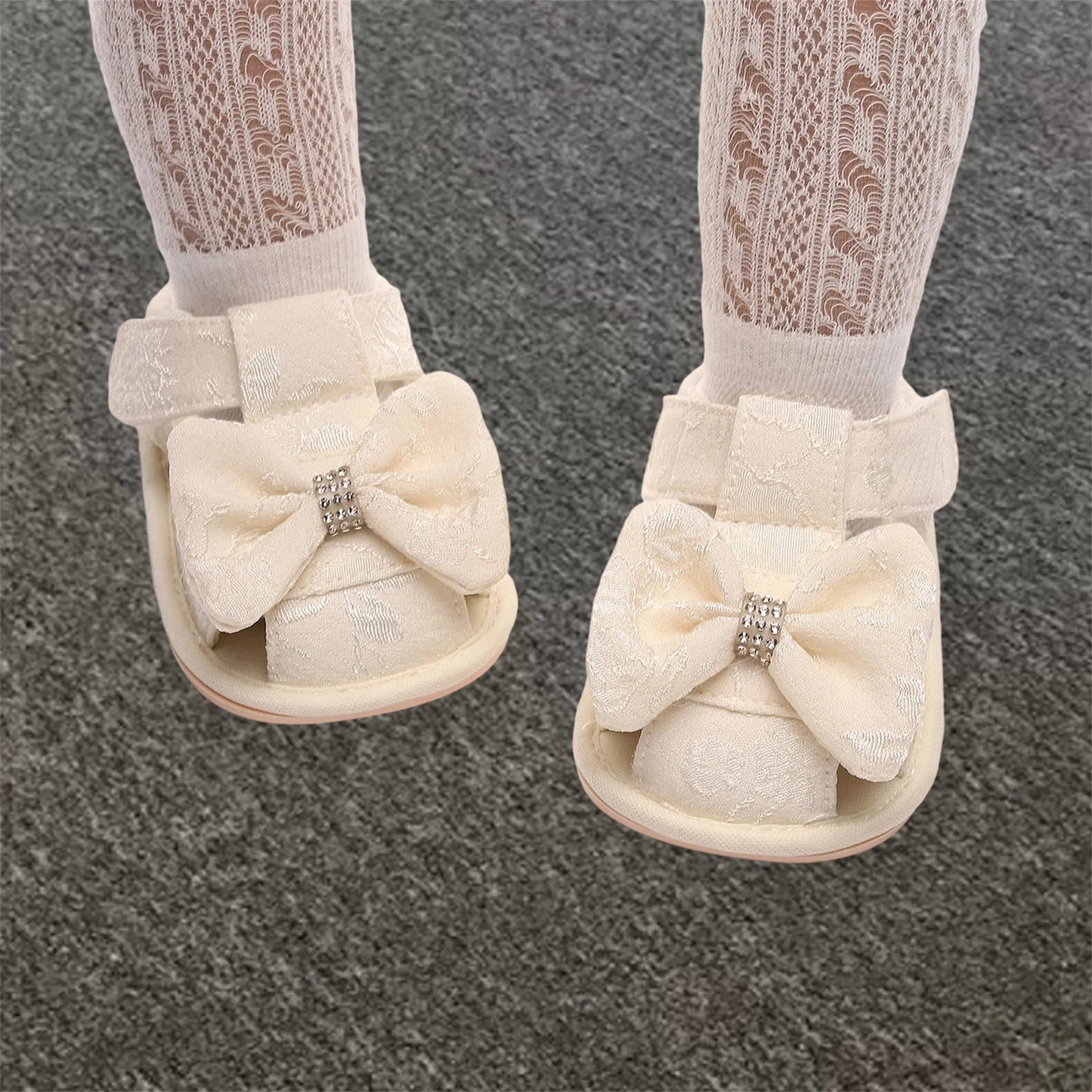 Cute Baby Sandals With Bow Detail Non-Slip Sole