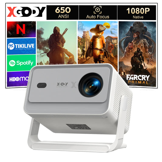 XGODY A6 Pro 4K Native 1080P Smart Projector Autofocus