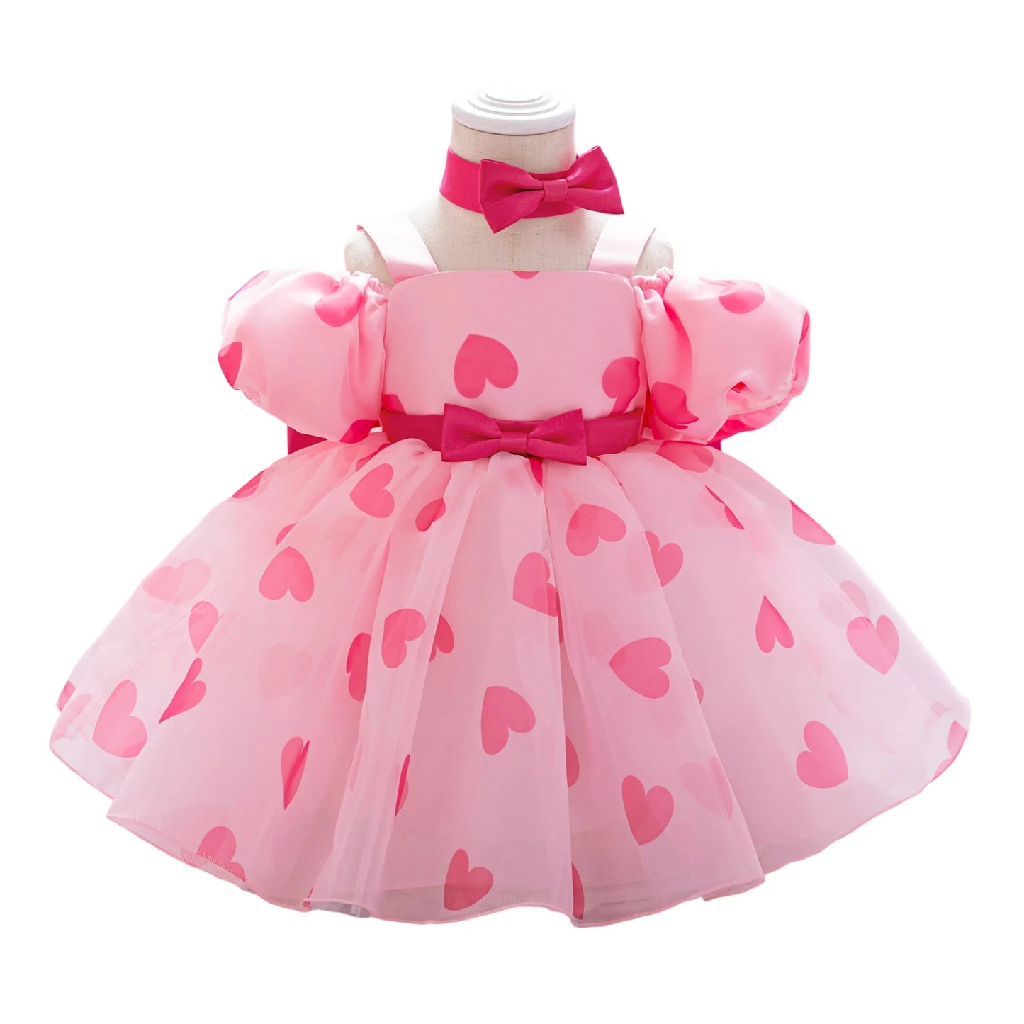 NONECN Infant Baby Girl Floral Lace Ruffle Tutu Dress Headband