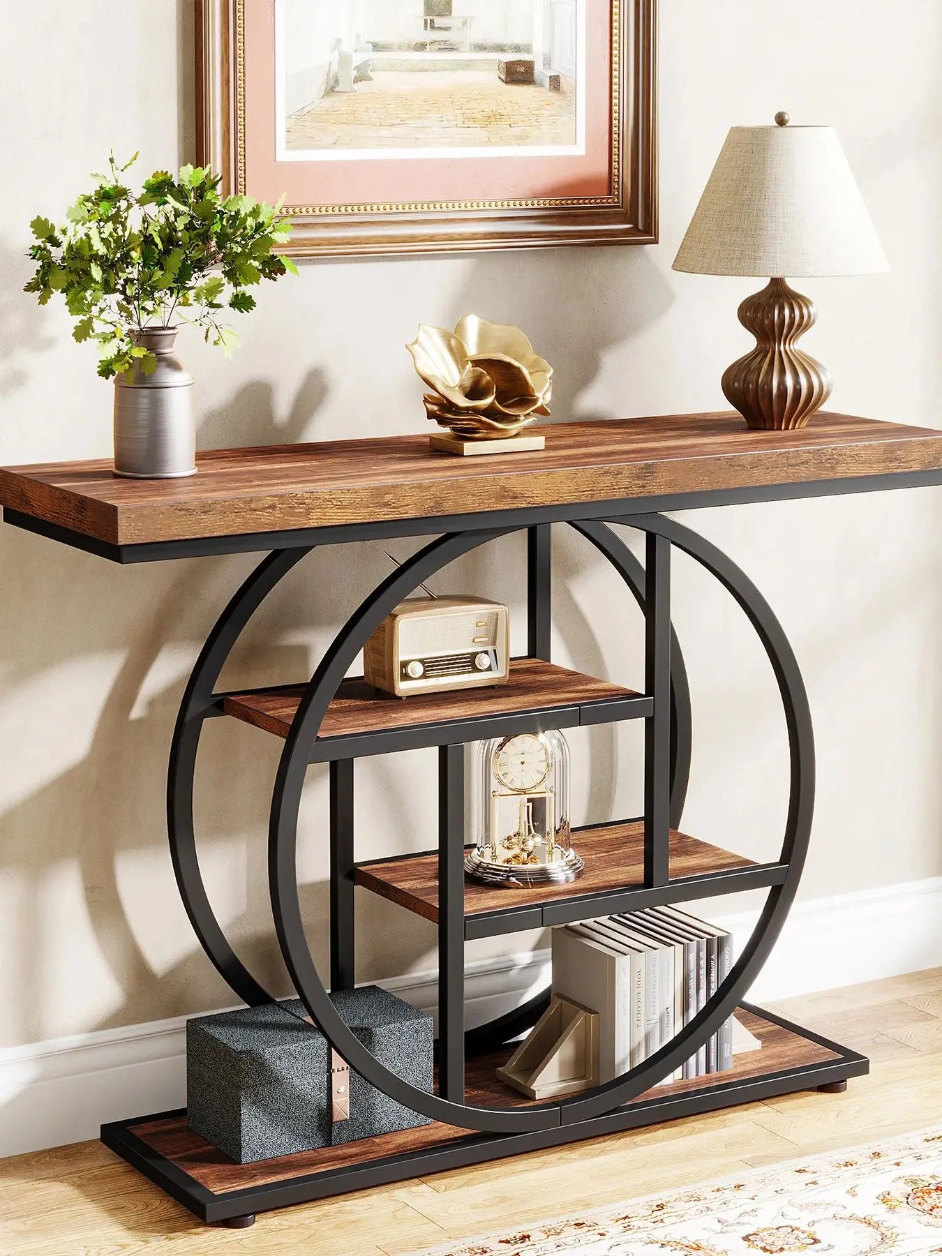 Tribesigns Console Table 4 Tier Entryway Sofa Table For Living Room