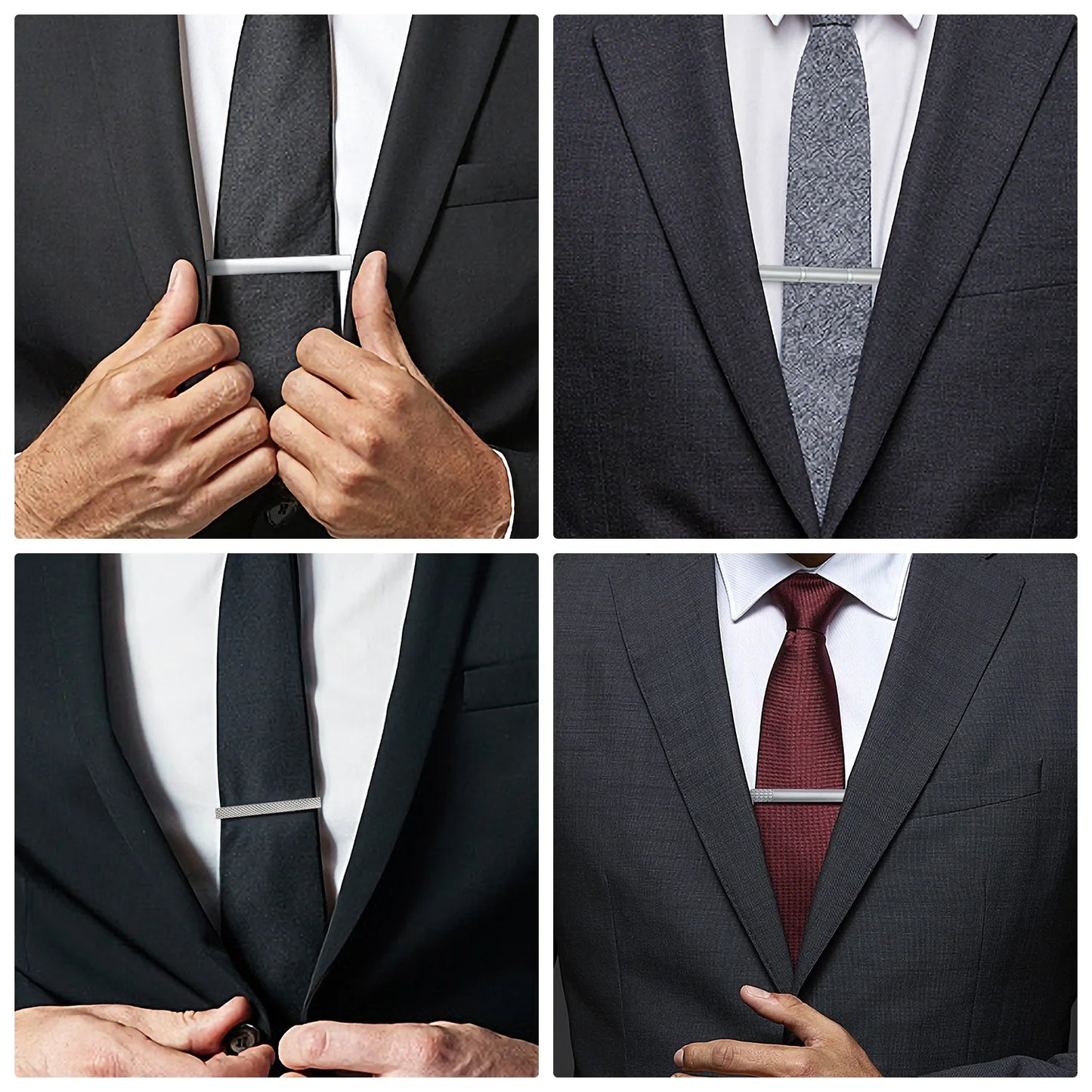 UJOY Minimalist Tie Clip For Men Cuff Pin Lawyer Style
