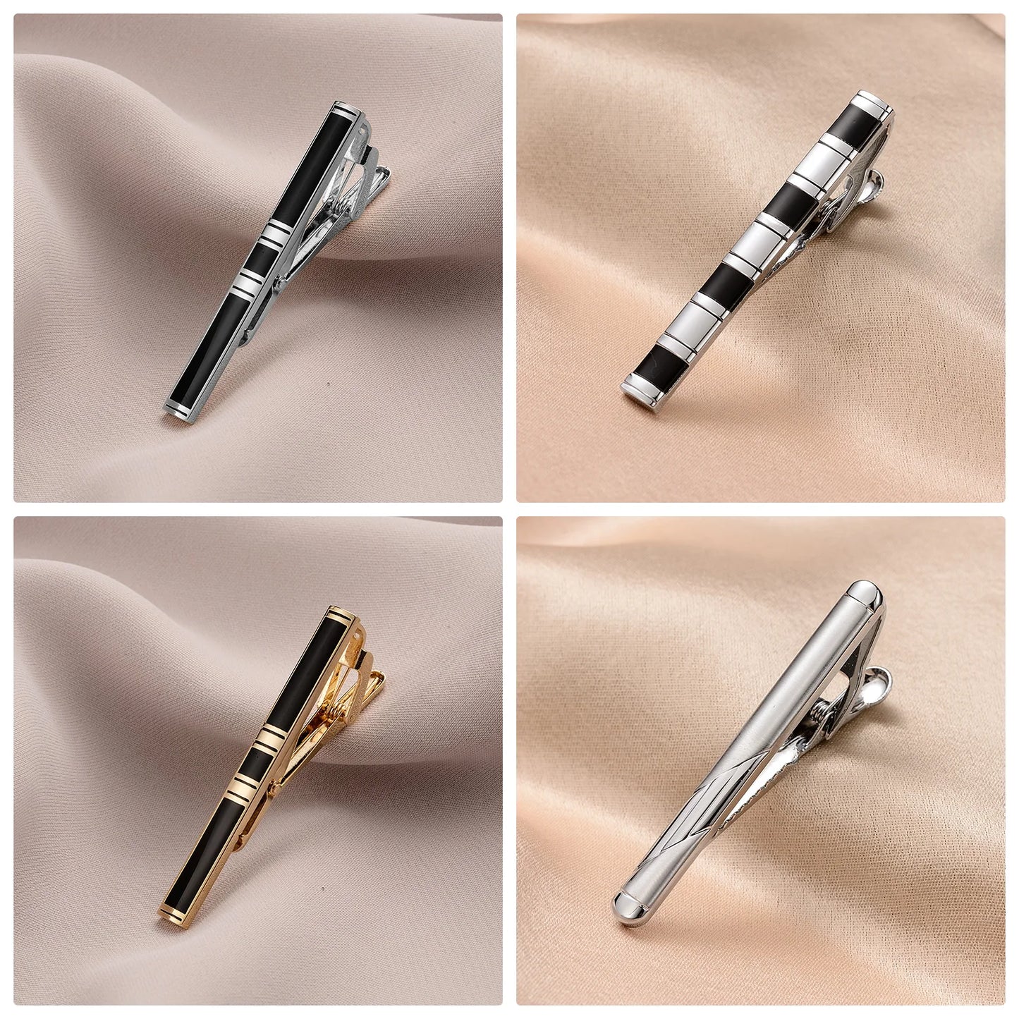 Tie Clips Set With Gift Box For Wedding Gifts Cufflinks