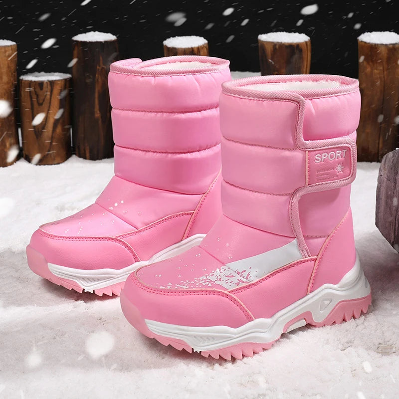 Winter Snow Boots for Kids Waterproof Unisex Outdoor Shoes