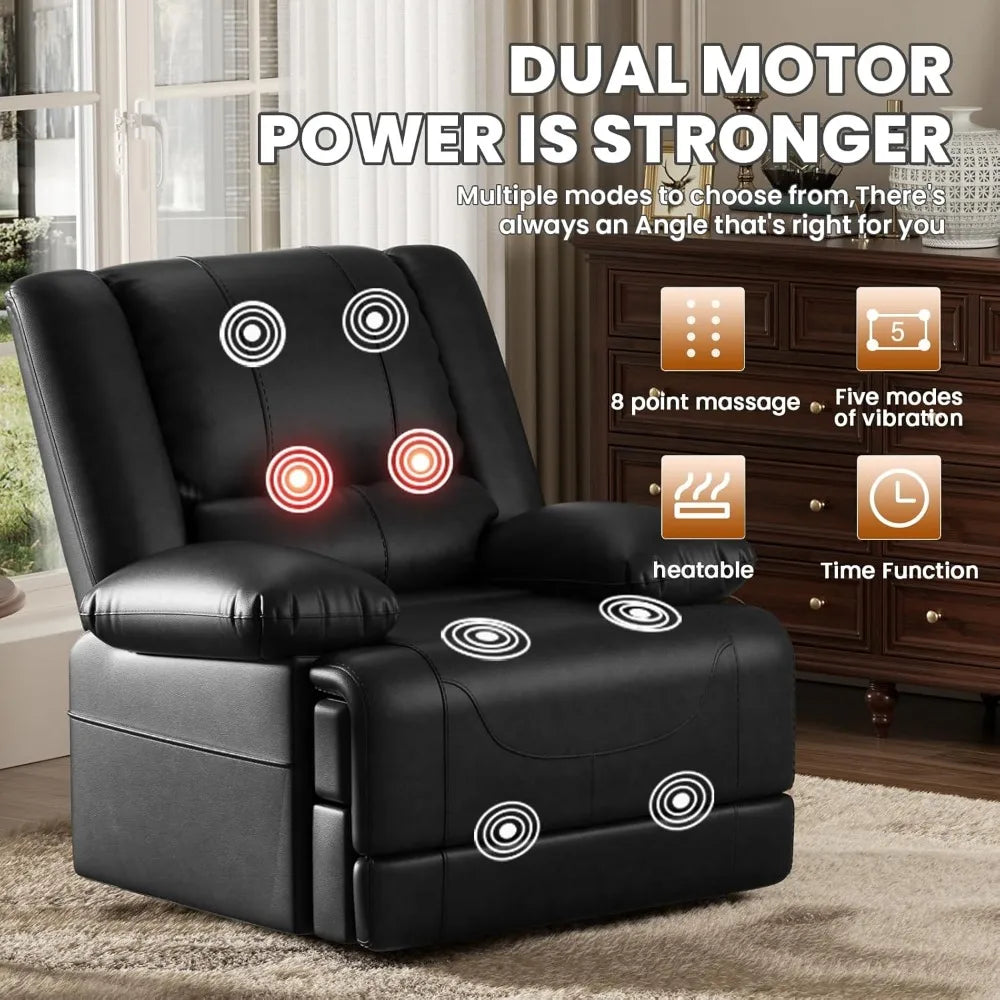 LZJV UltraComfort Dual Motor Power Lift Recliner With IntegratedTechnology Massage