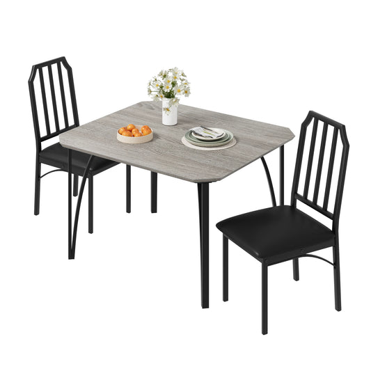 HiMISS Dining Table Set for 2 with PU Cushioned Chairs