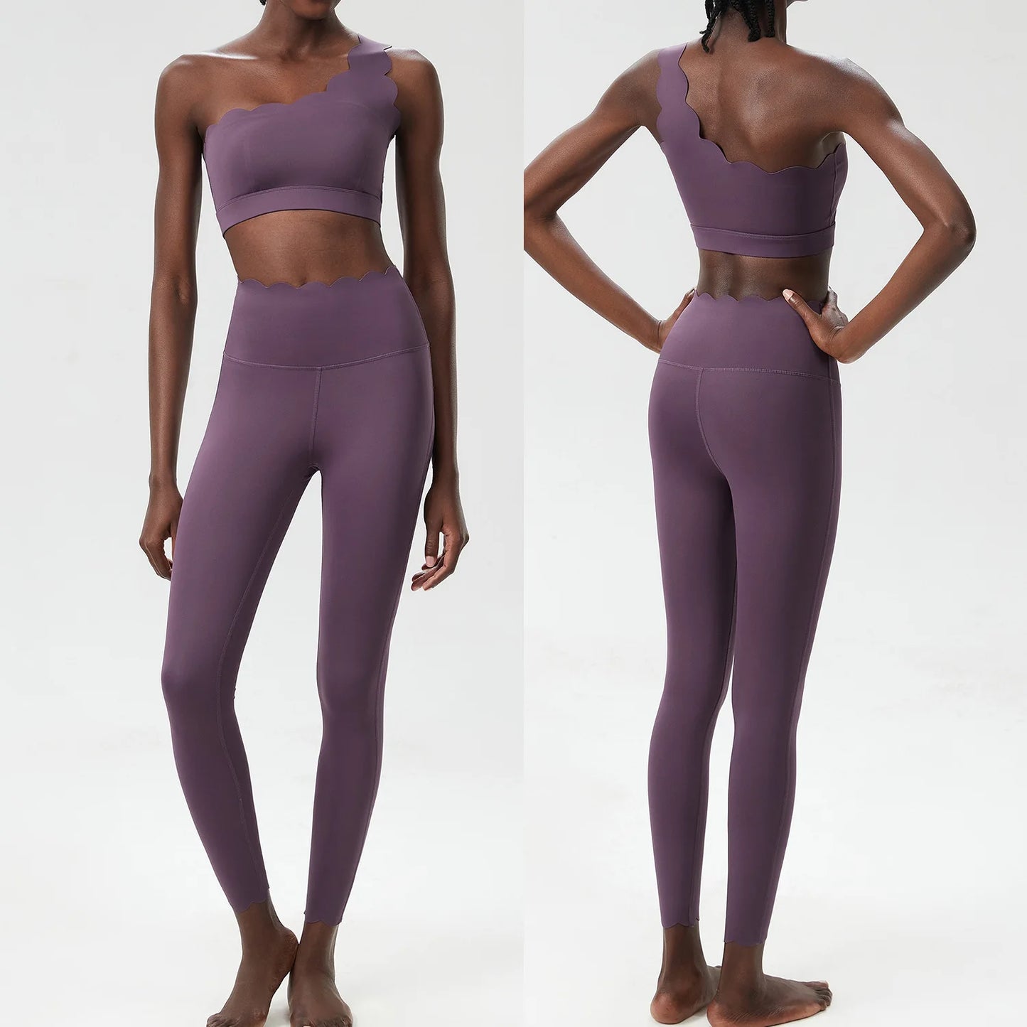 Two Piece Women's Fitness Yoga Set Quick Dry Breathable Sportswear