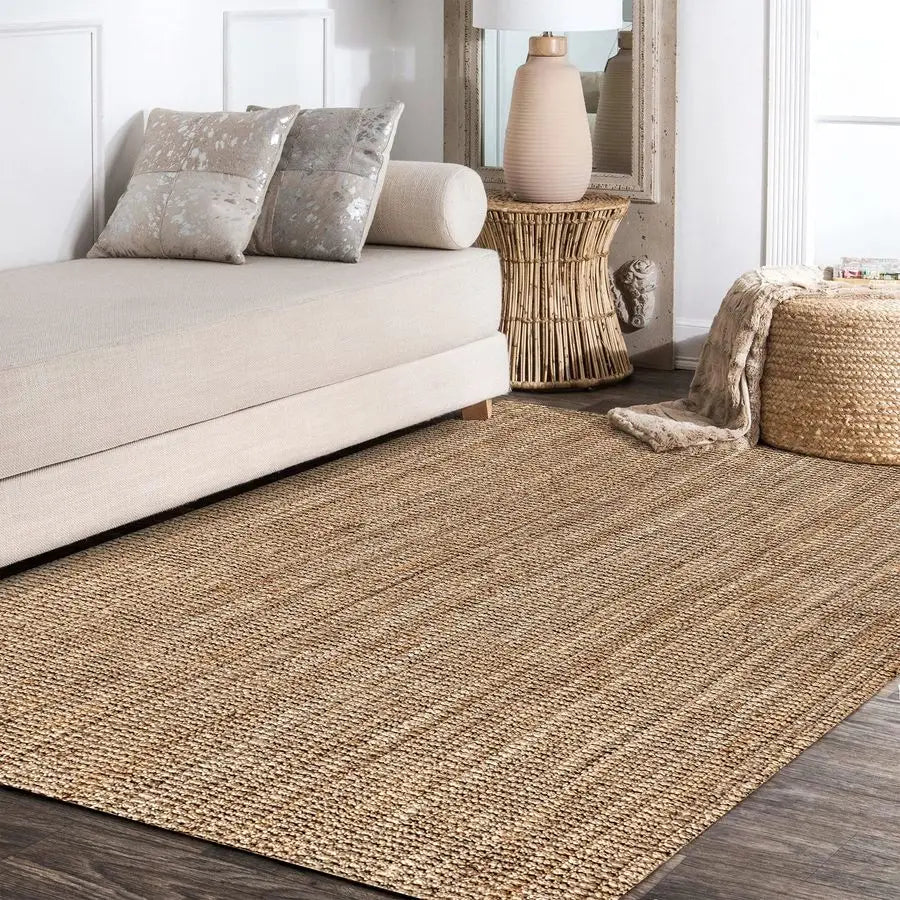 Pata Hand Woven Chunky Jute Natural Indoor Rug Bohemian Rustic