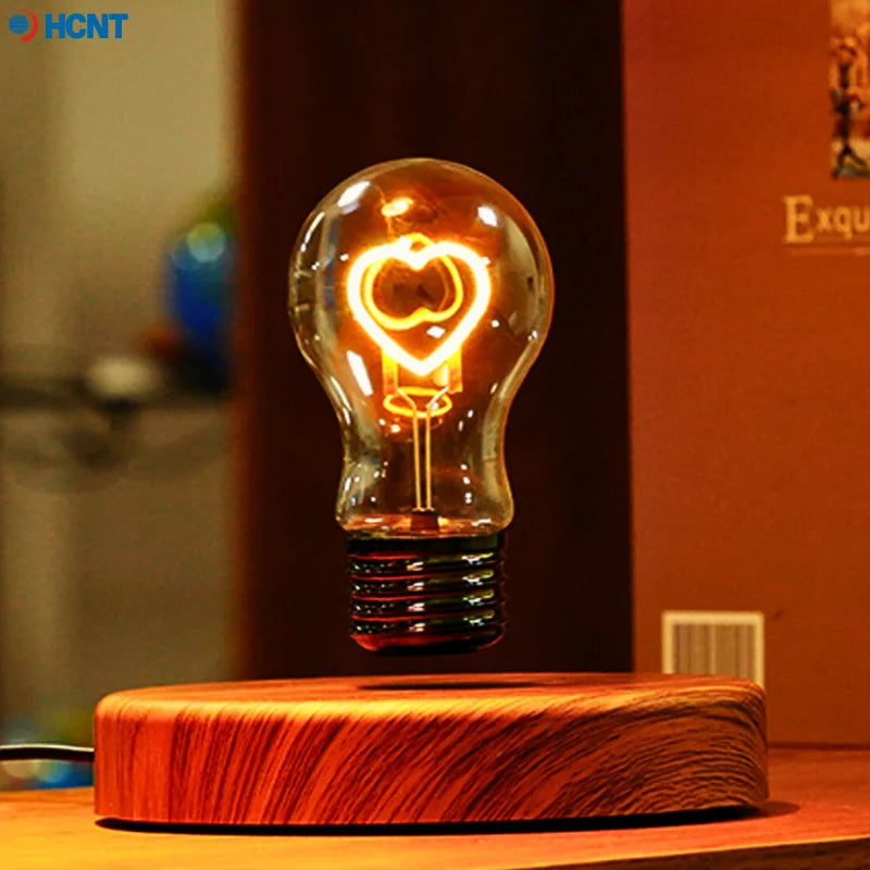 HCNT Levitating Bulb Lamp Magnetic Floating Desk Light Night Rotating