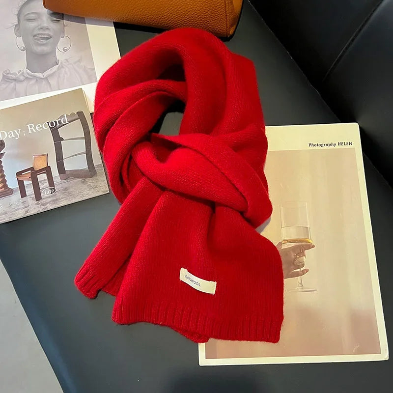 Women's Knitted Wool Scarf Winter Warm Shawl
