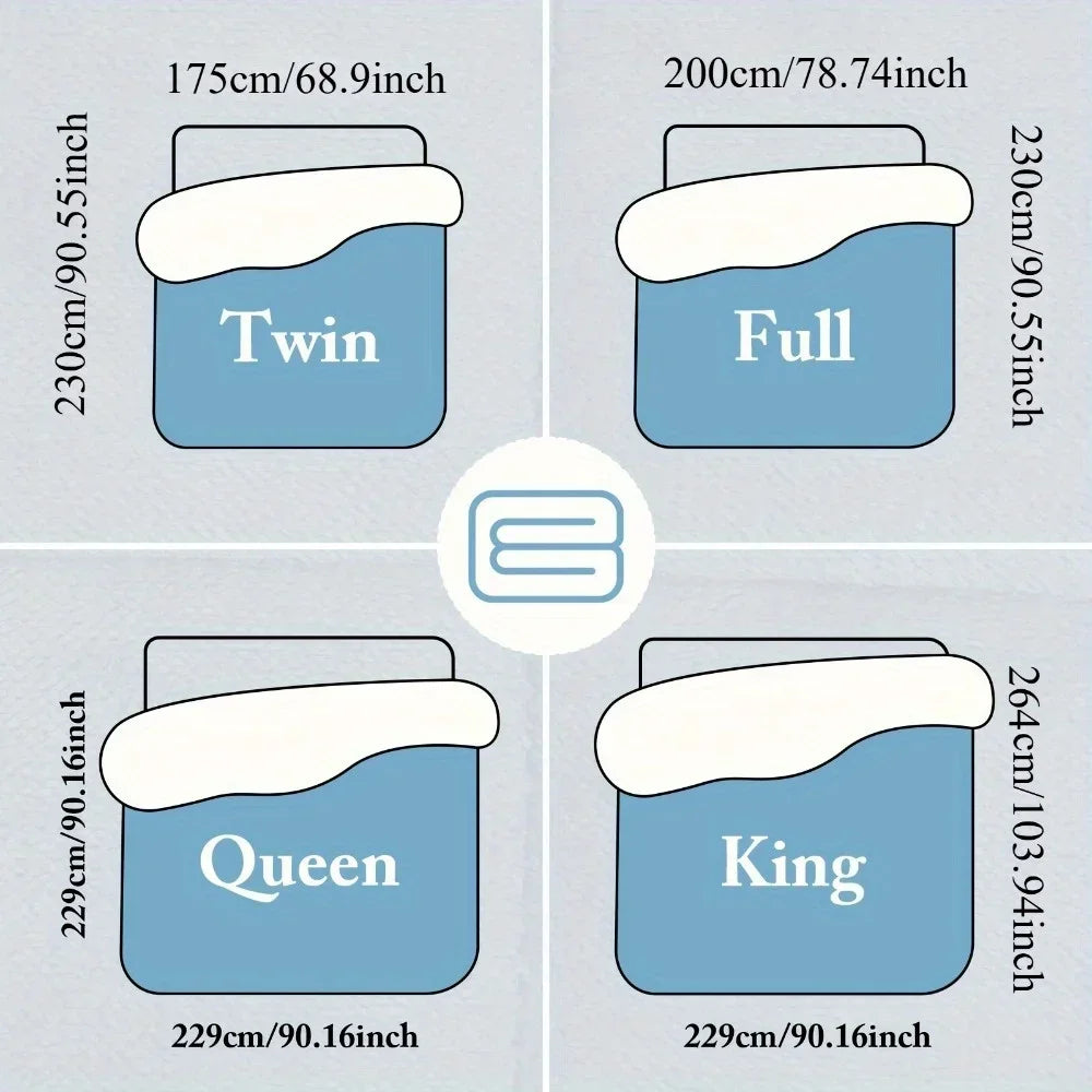 Jiangsu All-Season Thickened Lamb Wool Sherpa Quilt Set Bedding