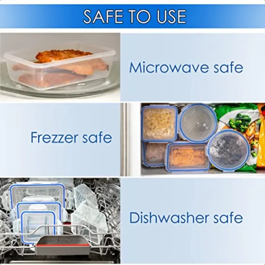 Air Tight 16 Piece Plastic Food Storage Containers Set