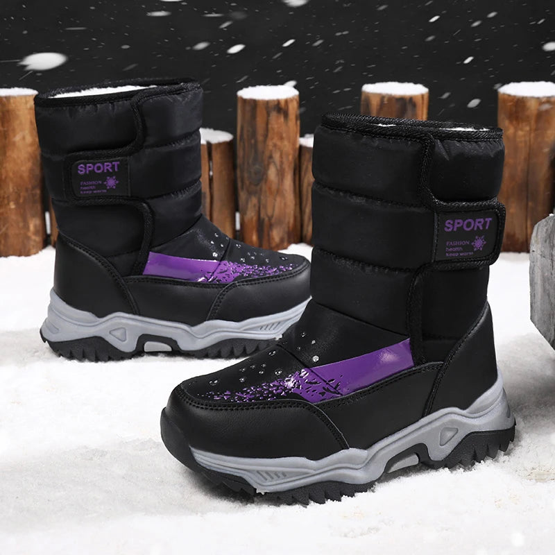 Winter Snow Boots for Kids Waterproof Unisex Outdoor Shoes