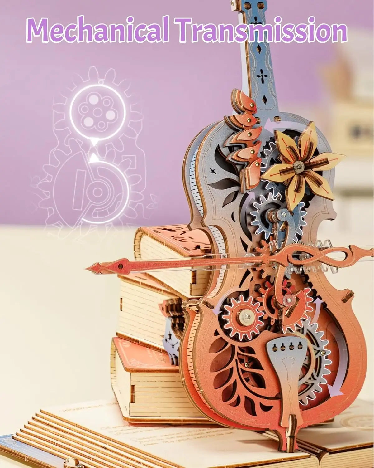 ROKR 3D Magic Cello Mechanical Music Box Puzzle Set