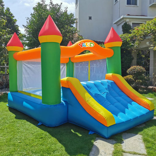 NONED Outdoor Inflatable Bounce House With Slide Blower