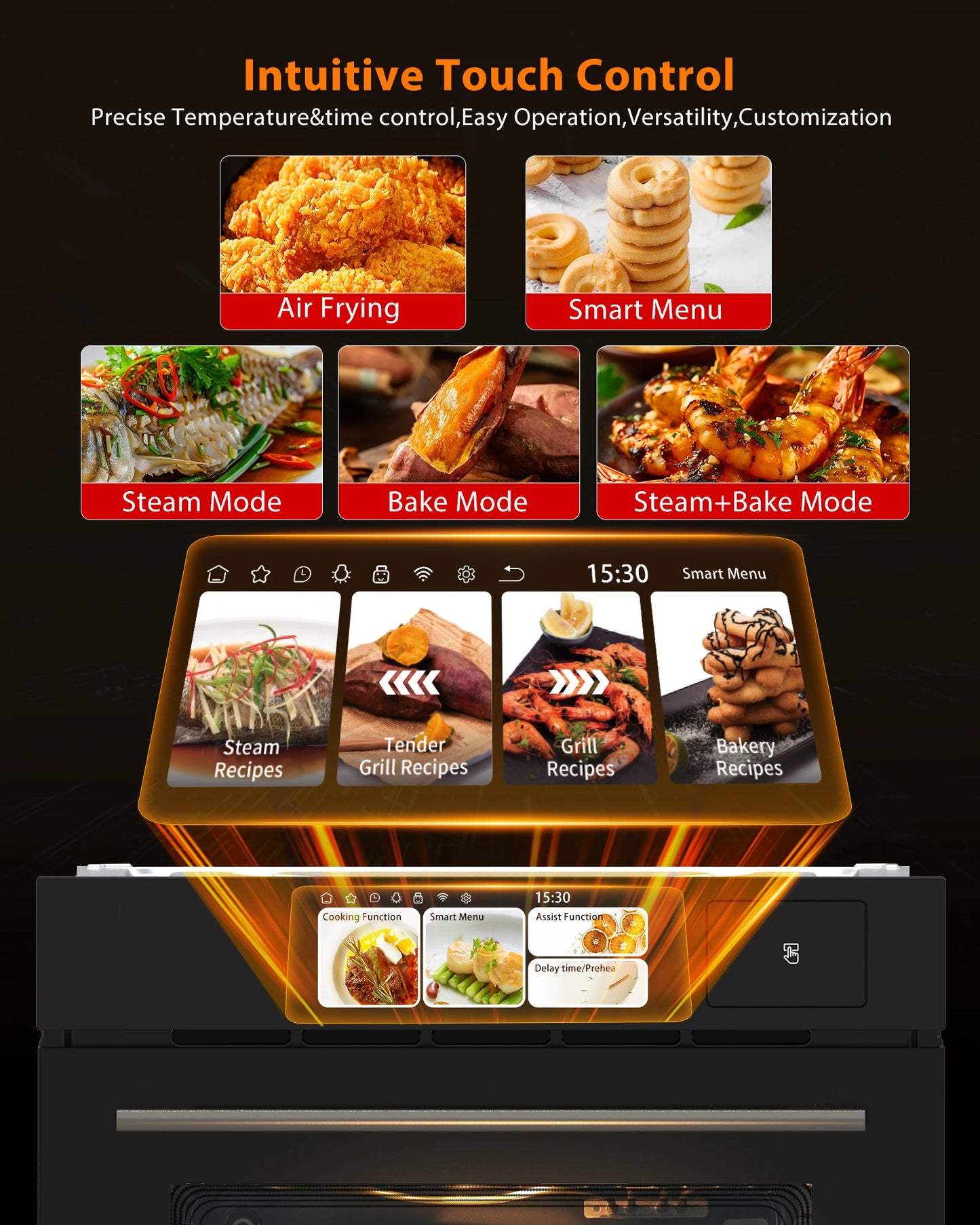 Adoolla Built-in Electric Wall Oven With TFT Display