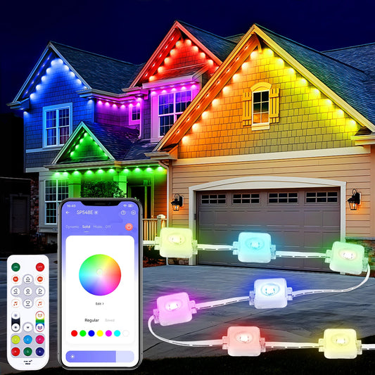 Aiopp Smart RGBIC Outdoor Lights With 72 Scene Modes For House