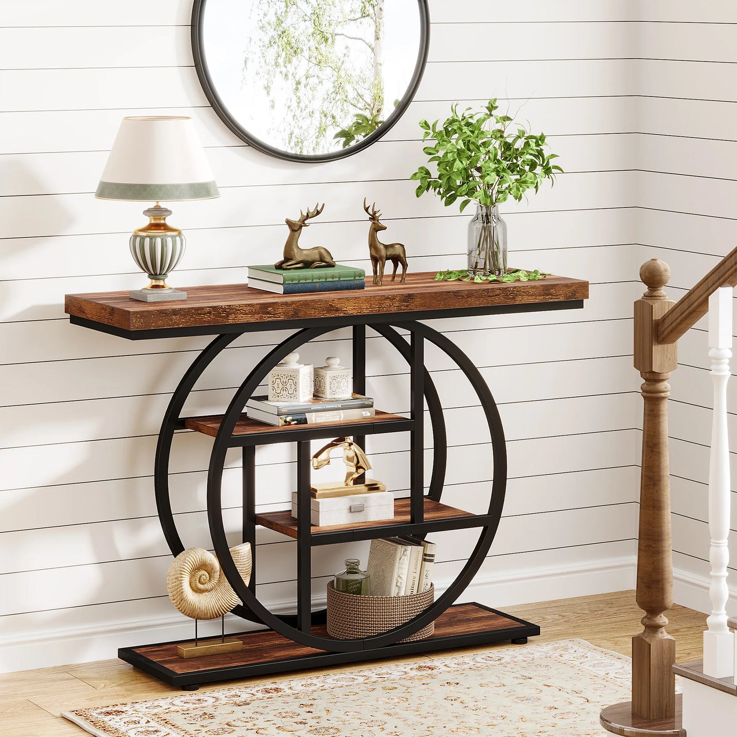 Tribesigns Console Table 4 Tier Entryway Sofa Table For Living Room