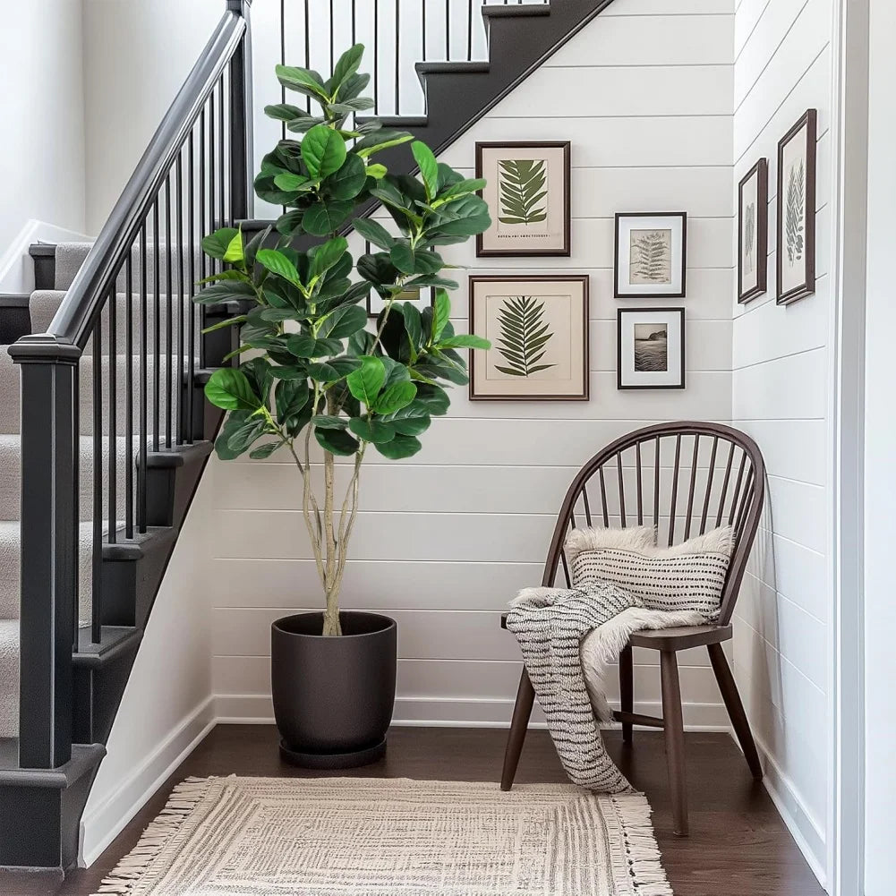 HiMISSCN Fiddle Leaf Fig Tree Artificial For Home Decor